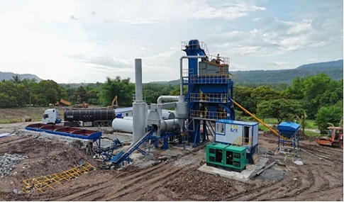 Batch asphalt mixing plant production line